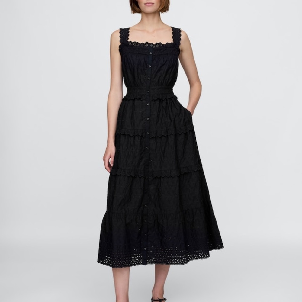 Chic Black Lace Midi Dress